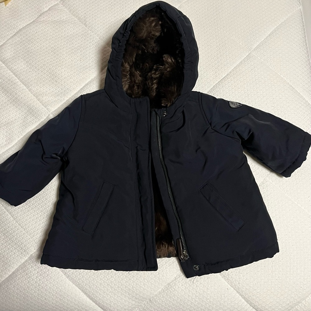 Navy Kids Jacket with Hood